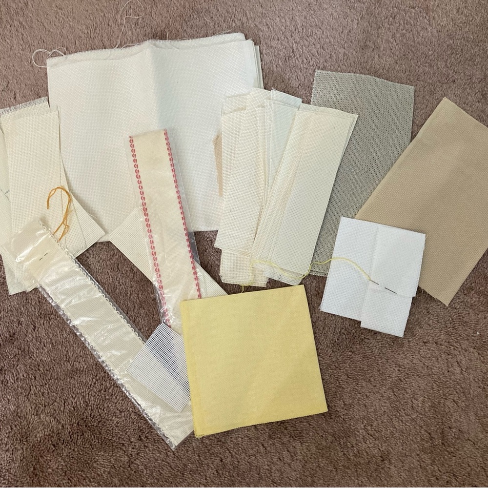 Assorted Embroidery Swatches in Neutral Tones